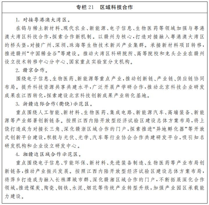 威客电竞江西省人民政府关于印发江西省“十四五”科技创新规划的通知(图30)