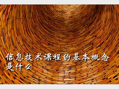 威客电竞信息技术的概念信息技术课程的基本概念是什么(图1)